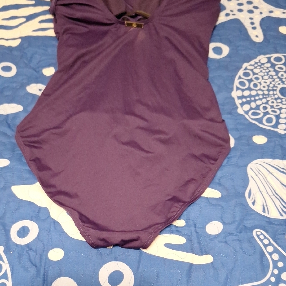 Ralph Lauren Deep Purple Swimsuit - Picture 4 of 6